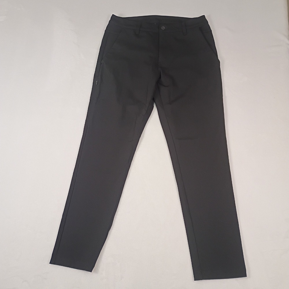 BYLT Premium Basics Everyday Pant Mens 34 Black Slim Fit Stretch Trousers - Picture 2 of 11